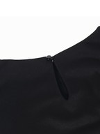 Vestido Longo Sem Mangas com Design Bicolor Diagonal Elegante - Alane