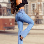 Kit 3 Calça Jeans Flare Modeladora de Cintura Alta + Brindes Exclusivos!