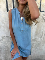 Vestido Charlotte – Sofisticação Europeia em Cada Detalhe - Linho Premium (Leve e Soltinho)