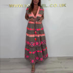 Vestido Luz - Plissado com Decote em V - CONFORTMAX