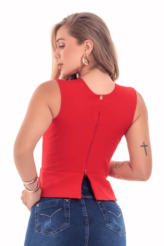 Blusa Peplum Pulsanti